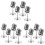 12Pcs Retro Microphone Props Model Vintage Microphone Antique Microphone Toy Microphone Stage Table Decor,Silver 1