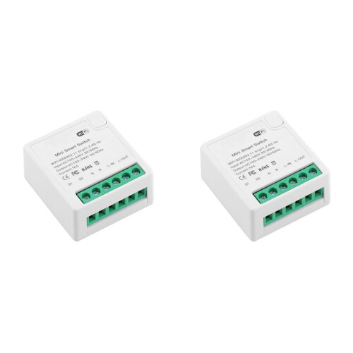 2X TUYA  16A   Non-Metered Version  Wifi  Voice Control Home Automation Light Relay Module
