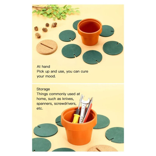 Cactus Coasters Heat Insulation DIY Home Tableware Coffee Cup Holder Coasters Elegant Cactus Plant Shape 2