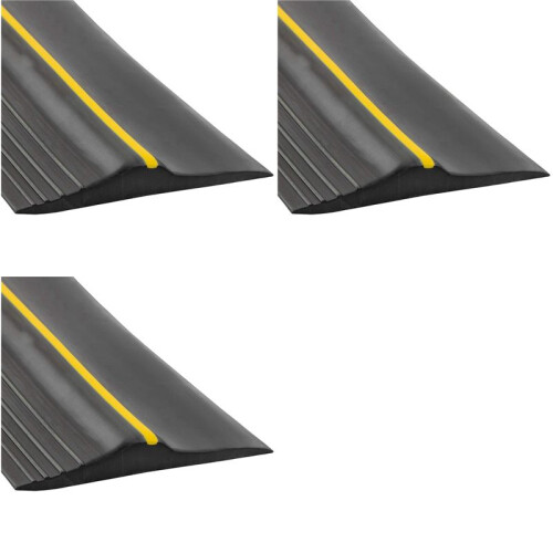 3X Universal Garage Door Bottom Threshold Seal Strip  Rubber (10Ft, Black)