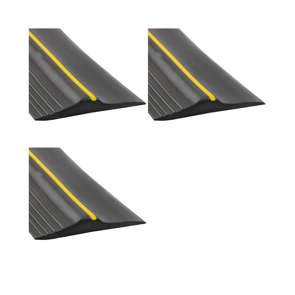 3X Universal Garage Door Bottom Threshold Seal Strip Rubber (10Ft, Black) 4711095332469