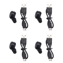 4X Fone de Ouvido Esportivo de Ouvido Único Sem Fio com Microfone e Fone de Ouvido Intra-Auricular Viva-Voz