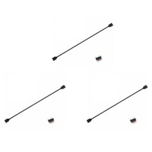 3X Cabo de Extensão de 3 Pinos de 5V para Placa-Mãe de Computador Cabo de Conexão de Extensão ARGB Splitter, Preto