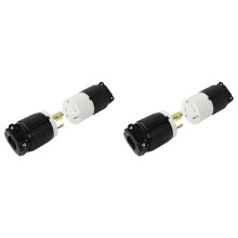 2X Power Plug KIT 30Amp 250Volt Male Female Twist Lock 3 Wire Plug Nema L6-30P/30R LK7332+ LK6332 Generator US Plug