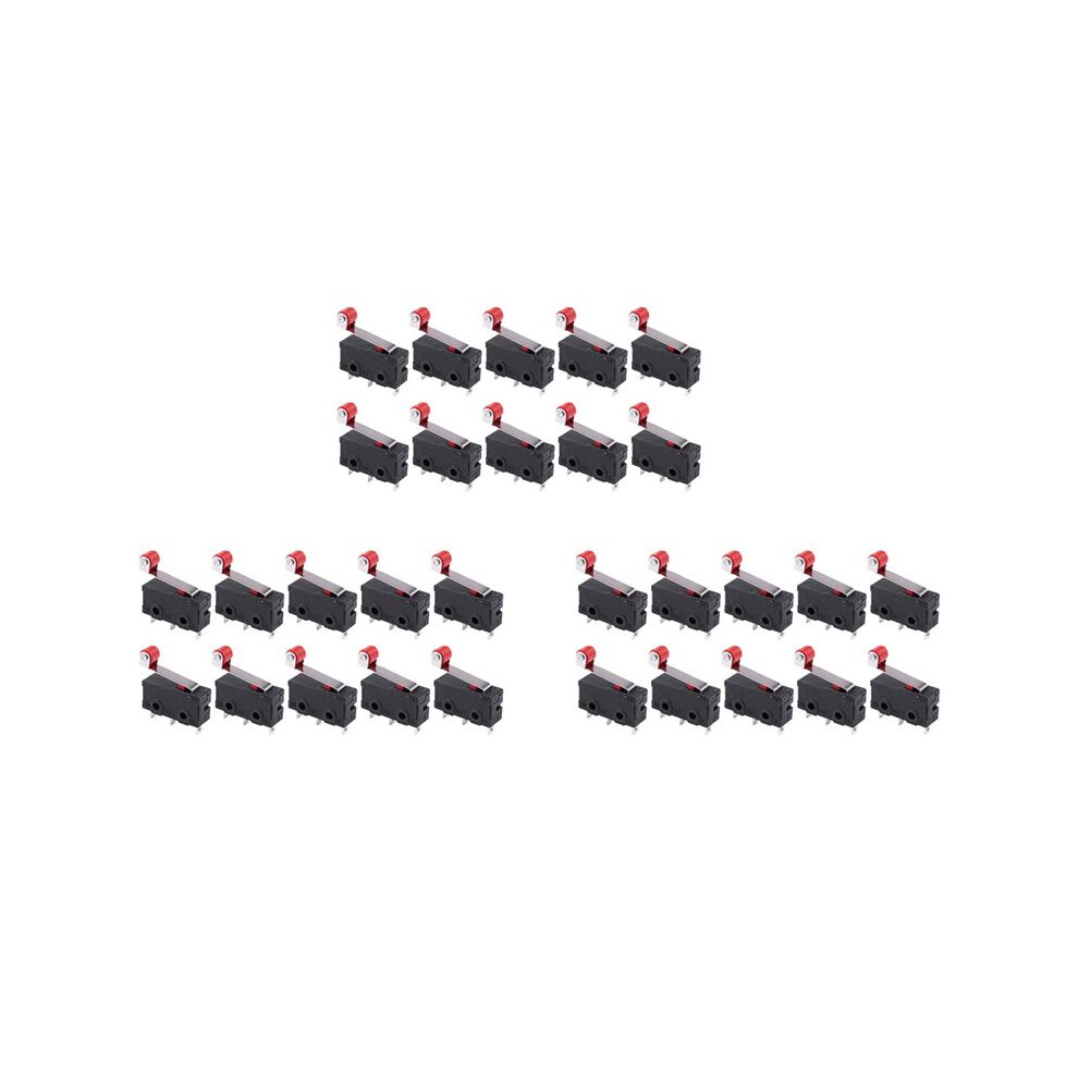 30Pcs Micro-Roller Lever Arm Open Close Limit Kw12-3 Pcb Microswitch 6033003475814