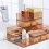 Desktop Storage Box Cabinet Drawer Plastic Separator Kitchen Tableware Frame Box Transparent Superimposed Cosmetic Box 4