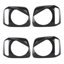 4x Lamp Hoods Stickers Car Headlight Light Lamp Cover Garnish for Jimny JB23 JB33 JB43 1998-2017 Black
