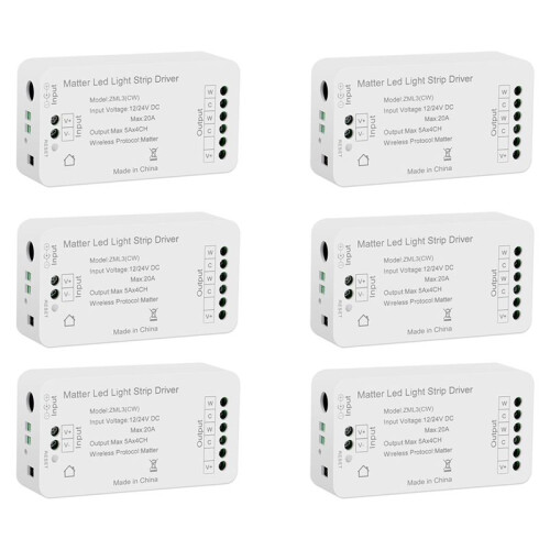 6X Matter Wifi LED Strip Light Controller CW Controller LED Strip Bixb/Siri/for  Home/for Alexa Control Support