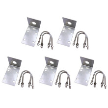 5X Stainless Steel Antenna Mount Bracket with U Style Bolts for Ham UHF VHF CB Cellular Trucker Antenna Use Accepted