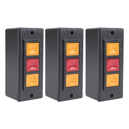 3X Garage Door Opener, Electric Door Roll  Lock Box, Surface Mounted Concealed Button  C