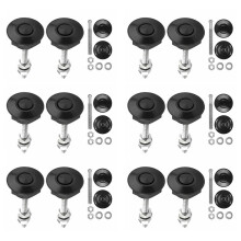 12 PCS Push Button Quick Release Hood Bonnet Pins Lock Clip Car Bumper Kit