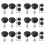 12 PCS Push Button Quick Release Hood Bonnet Pins Lock Clip Car Bumper  Kit 1