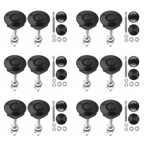 12 PCS Push Button Quick Release Hood Bonnet Pins Lock Clip Car Bumper  Kit