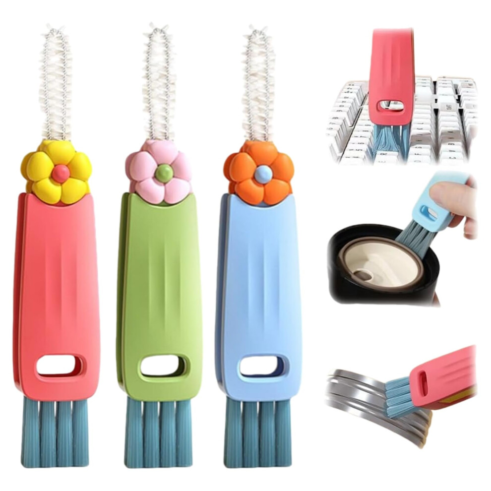 Crevice Cleaning Brush With Durable Stiff Bristles For Keyboard, Cup Lids And Bottle Gaps 9092120889291