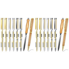 24X Letter Opener Kit and Pen Kits for Woodturning Project 7mm Envelope Slitter Paper Mail Opener Tool Knives Turning