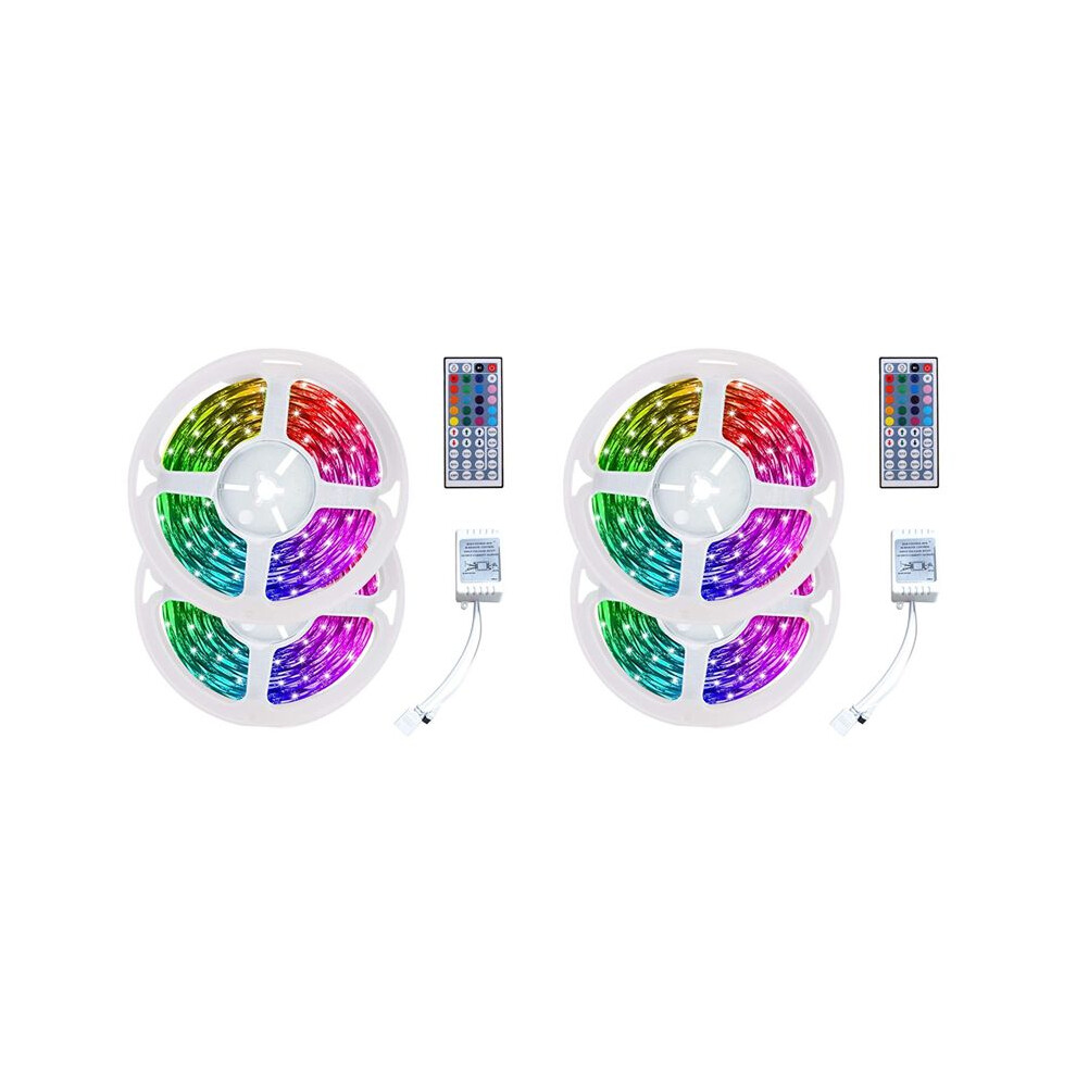2Pcs 10M Rgb Light Strip 3528 600Led Flexible Led Strip Light With 44 Key Remote+Controller 4713683820624