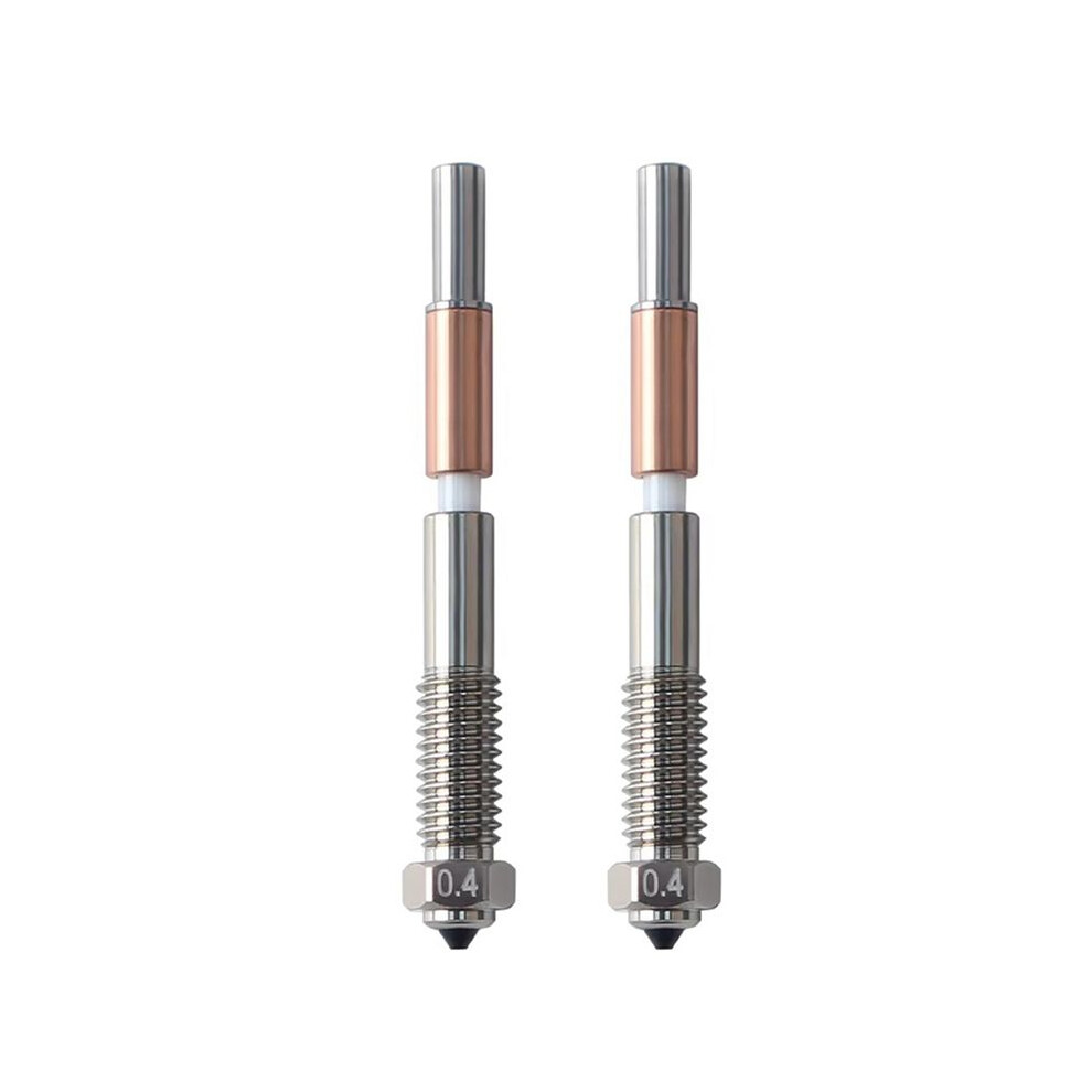 2X For Qidi Plus4 Bimetal Nozzle Quick Removal Ceramic Insulation Integration 0.4Mm Nozzles Hightemperature Resistance 6032966037190