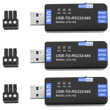3X Módulo de Comunicação USB para RS485/RS232 Módulo de Comunicação de Conversor de Linha Serial Half-Duplex Bidirecional