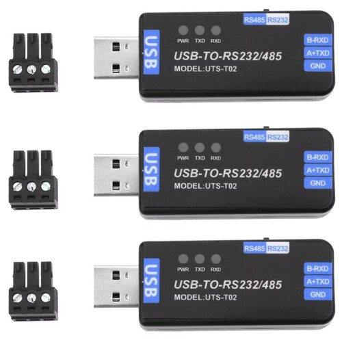 3X Módulo de Comunicação USB para RS485/RS232 Módulo de Comunicação de Conversor de Linha Serial Half-Duplex Bidirecional