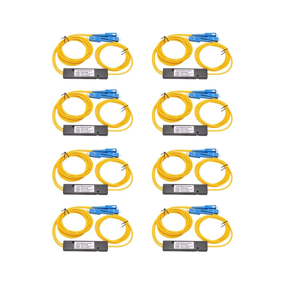 8X Ftth Sc Upc 1X2 Plc Singlemode Fiber Optical Splitter Fbt Optical Coupler 6032587039894