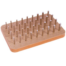 Wooden Pegboard for Stroke Recovery with 36 Steel Rods, Fine Motor Skills and Hand Eye Coordination