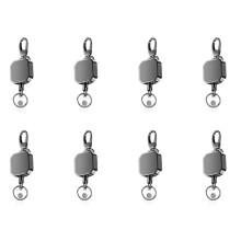 8X Heavy Duty Metal Retractable Carabiner Keychain Belt Badge Reels Clip 28.3Inch Reinforced Steel Wire Cord