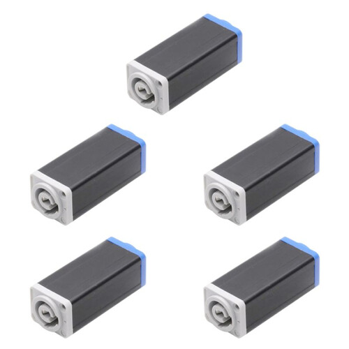 5X LED PowerCon AC Coupler Adapter Extender Connector High Quality Speakon Panel Mount Straight Adapter  to White