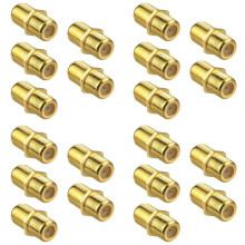 20Pcs Coaxial Cable Connector, RG6 F-Type Gold Plated Adapter Female to Female Coax Cable Extender for TV Cables