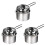 6-Pack Stainless Steel Double Boiler, Heat-Resistant Handle 2 Cup Capacity, Universal Pad 1