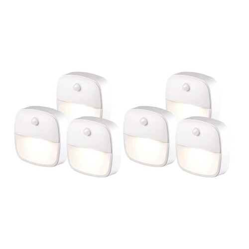 6X Indoor Motion Sensor Light,Battery Operated LED Night Light, Automatic Stair Night Light for Hallway 1