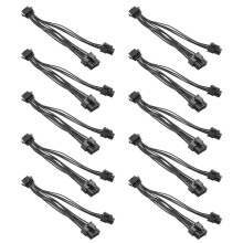 10X CPU 8 Pin Female to CPU ATX 8Pin + ATX 4 Pin Male Power Supply Converter Adapter Extension Cable