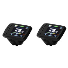 2X E-Bike-Display für KT TF01U 24 V 36 V 48 V, Intelligentes, Farbenfrohes LCD-Messgerät, Wasserdicht, SM-Anschluss, Elektrofahrrad-Messgerät
