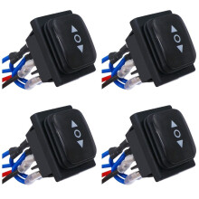 4X Interruptor de Inversión de Polaridad Momentáneo, Actuador de Motor de Control A Prueba de Agua, Interruptor Basculante de 3 Posiciones y 6 Pines