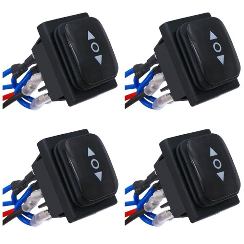 4X Momentary Polarity Reverse  Waterproof Control Motor Actuator 6 Pin 3 Position Rocker Toggle
