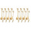 32PCS Dessert Spoon and Fork Set Cake Fork Coffee Spoon  Fruit Fork Stainless Steel -Gold 1