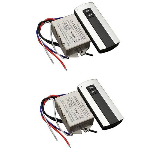 2X 1 Way /OFF 220V Wireless Remote Control  Digital Remote Control  for Lamp & Light HT035