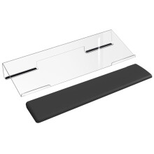 Adjustable Acrylic Keyboard Stand with Ergonomic Tilt and Wrist Support for Desk Workspace