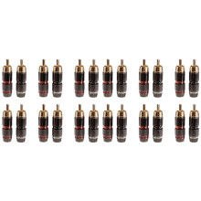 24PCS RCA Male Adapter Solder Connector for Audio Video CCTV IP Camera Security Coaxial Cable Solderness