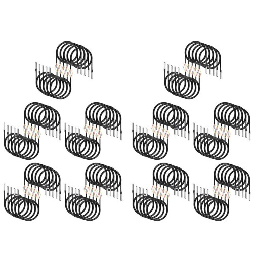 100Pcs Waterproof DS18B20 Temperature Sensor, Digital Temperature Thermal Cable Temperature (-55- +125) - 1 Meter 1