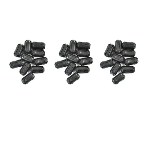 30 Pcs Movable 7mm Inner Diameter Black Ferrite Core Ring Cable Clip