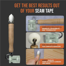 2X Seam Tape Roller - RV Roof Roller Tool Dual Design Seam Roller Roofing Tool & Sound Deadening Roller Tool