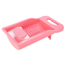 Plastic Washboard with NonSlip Grip for Kids Clothes, Travel Laundry and Gentle Fabric Care