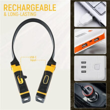6X Rechargeable USB Reading Lamp Neck Book Light, 2 Brightness Levels, Bendable Arms for Reading, Camping, Repairing