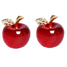 2X Christmas Crystal Glass Crafts Home Decoration Car Ornaments Crystal Crafts Miniature Souvenir Gifts