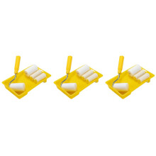 18Pcs Foam Paint Roller Painting Decorating Kit 2 Inch Small Paint Roller Tray Set for Wall Painting Repair Brush
