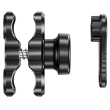 2pcs 6CM Anti-Theft Aluminum Alloy Double Socket Arm Compatible with Mounts Component Bike Motorcycle Phone Holder