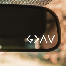 Pack of 3 Christian Car Stickers Bible Verse Decals Waterproof Vinyl God is Greater Design