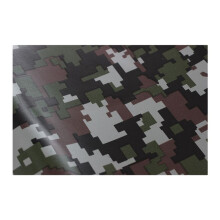 5 Roll Camo Carbon Fiber PVC Vinyl Army Sticker CAMO Woodland Camouflage Sticker Black Digital Camouflage 152x10cm