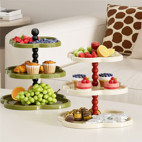 Retro Jewelry Rack Fruit Plate Dessert Display Rack Desktop Four-Leaf Ornament Storage Rack B 2