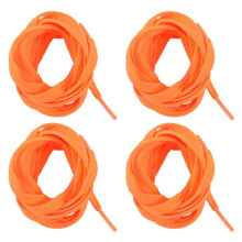 Sneaker-Ersatz 8 mm Breites Orangefarbenes Flaches Schnürsenkel-4 Paar